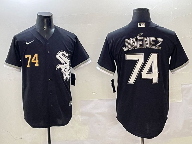 Men Chicago White Sox #74 Jimenez Black Game 2025 Nike MLB Jersey style 5->chicago white sox->MLB Jersey